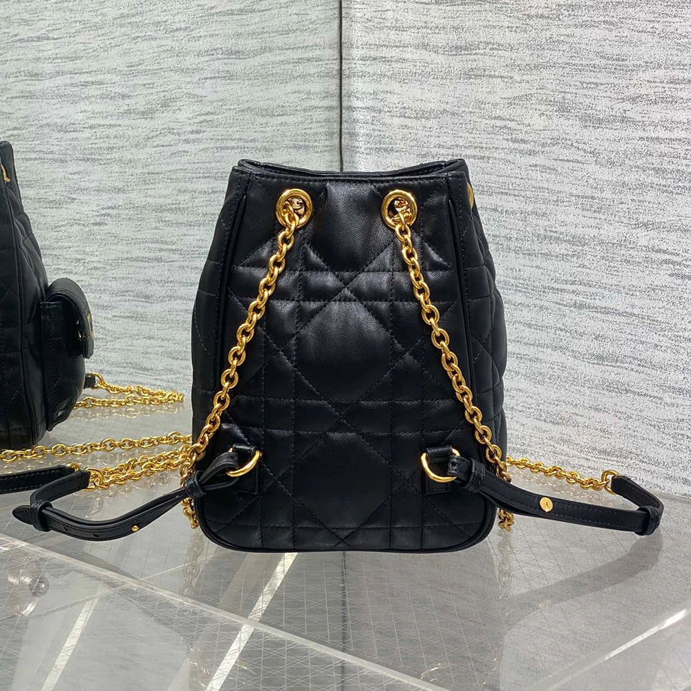 Dior Small Dior Caro Multicarry Backpack with Chain(HIGH-END GRADE) Reliable 2113