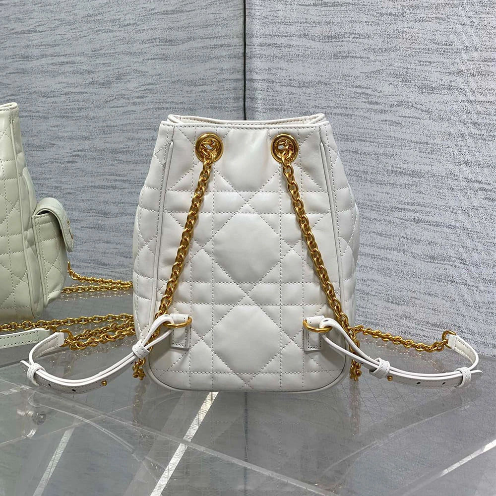 Dior Small Dior Caro Multicarry Backpack with Chain(HIGH-END GRADE) Neat 2105