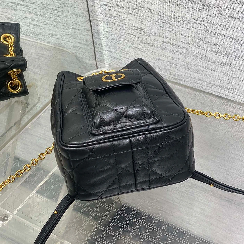 Dior Small Dior Caro Multicarry Backpack with Chain(HIGH-END GRADE) Reliable 2113