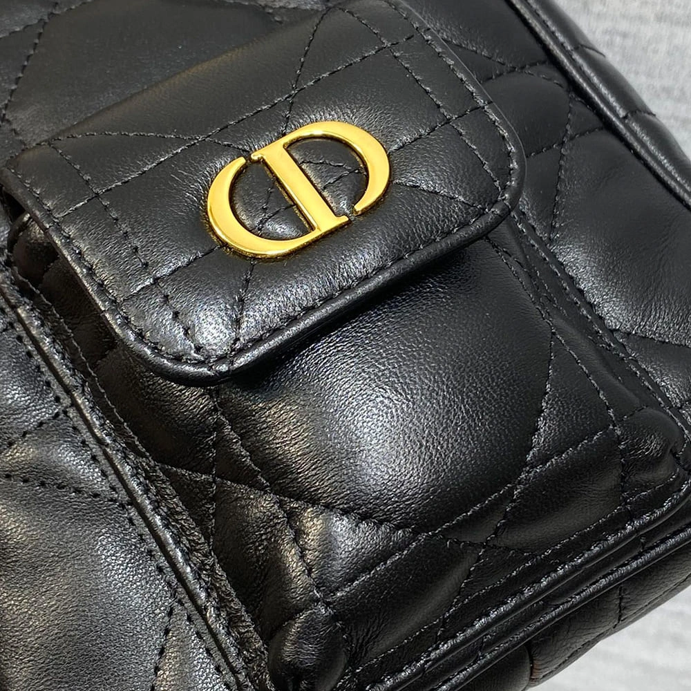 Dior Small Dior Caro Multicarry Backpack with Chain(HIGH-END GRADE) Reliable 2113