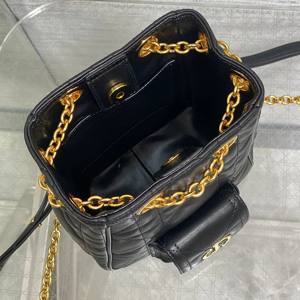 Dior Small Dior Caro Multicarry Backpack with Chain(HIGH-END GRADE) Reliable 2113