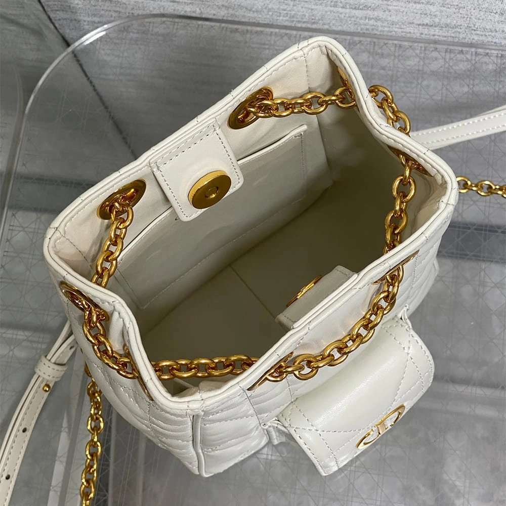 Dior Small Dior Caro Multicarry Backpack with Chain(HIGH-END GRADE) Neat 2105