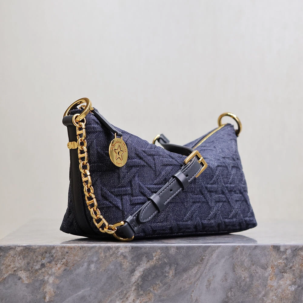 Compact Diorstar Hobo Bag with Chain 2191