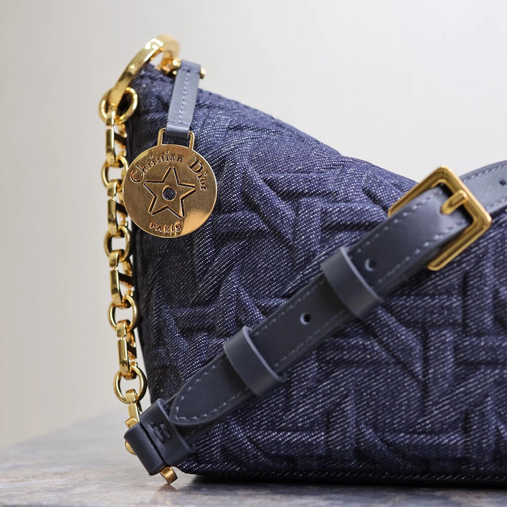 Compact Diorstar Hobo Bag with Chain 2191