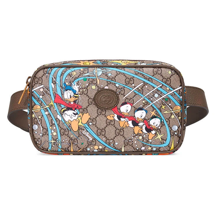 Sleek Disney x Gucci Donald Duck Print Belt Bag 1201