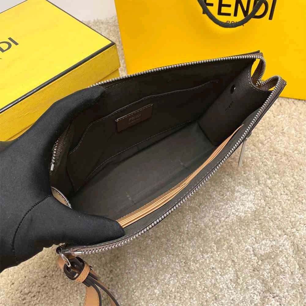 Fendi Diagonal Flat Pouch Affordable 3122