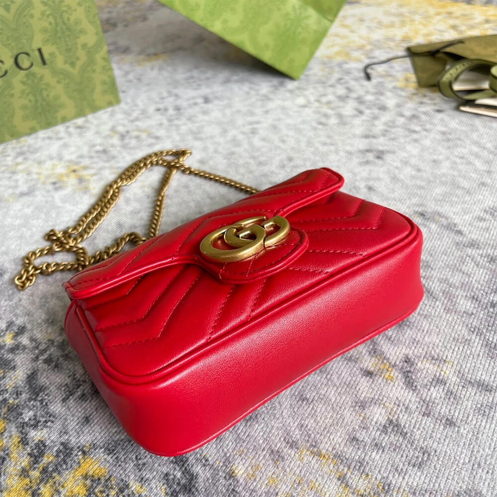 Original GG Marmont matelasse leather super mini bag 1191