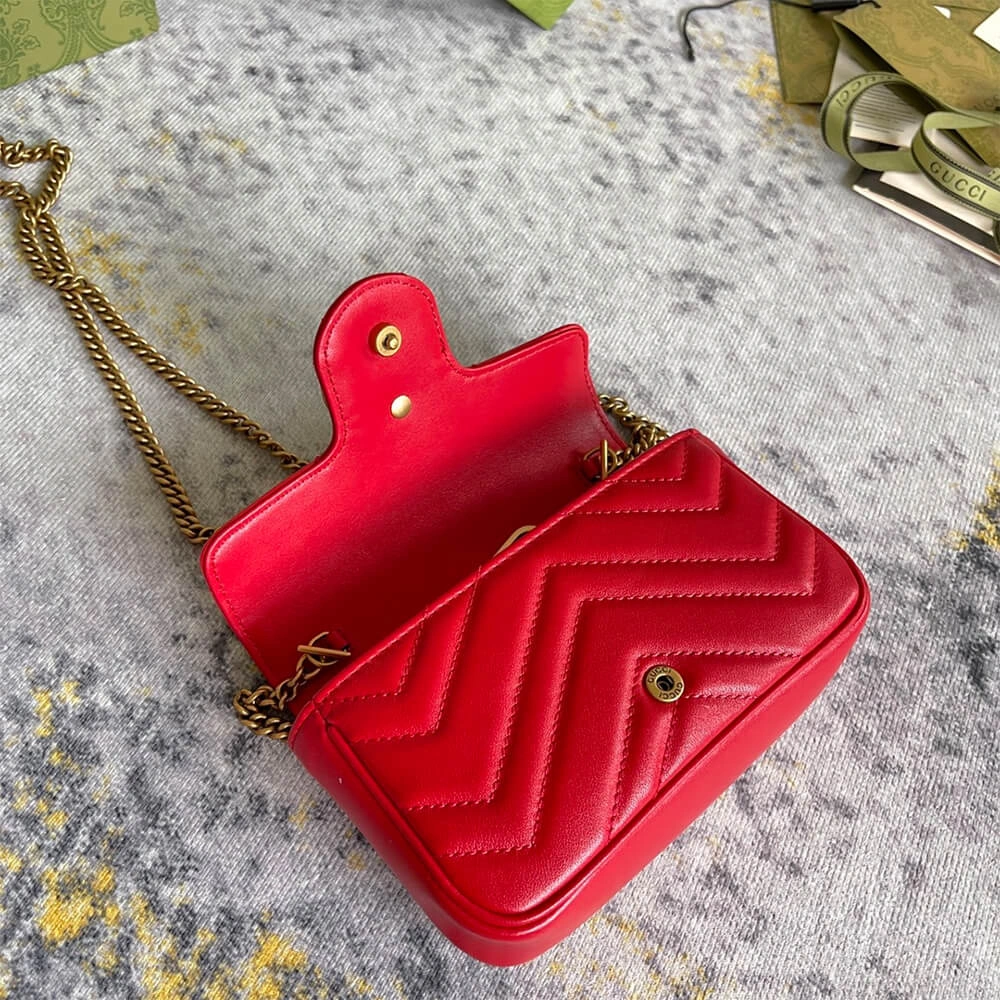 Original GG Marmont matelasse leather super mini bag 1191