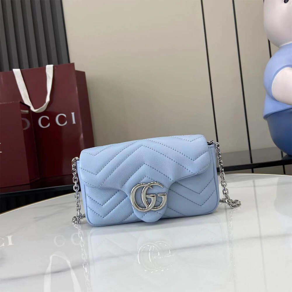 Breathable GG Marmont mini shoulder bag 1012