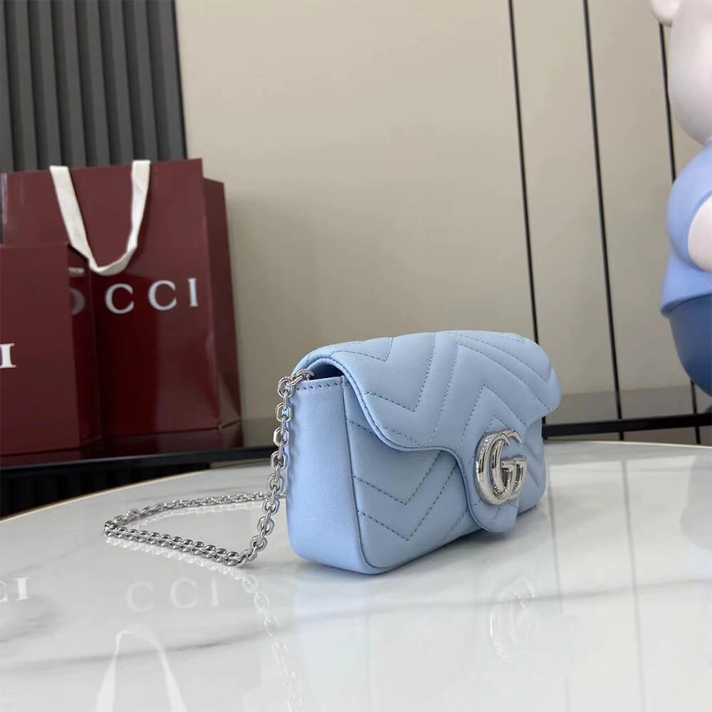 Breathable GG Marmont mini shoulder bag 1012