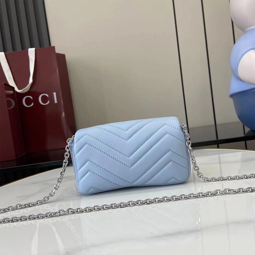 Breathable GG Marmont mini shoulder bag 1012