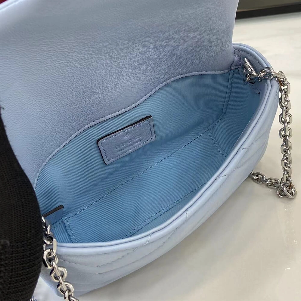 Breathable GG Marmont mini shoulder bag 1012
