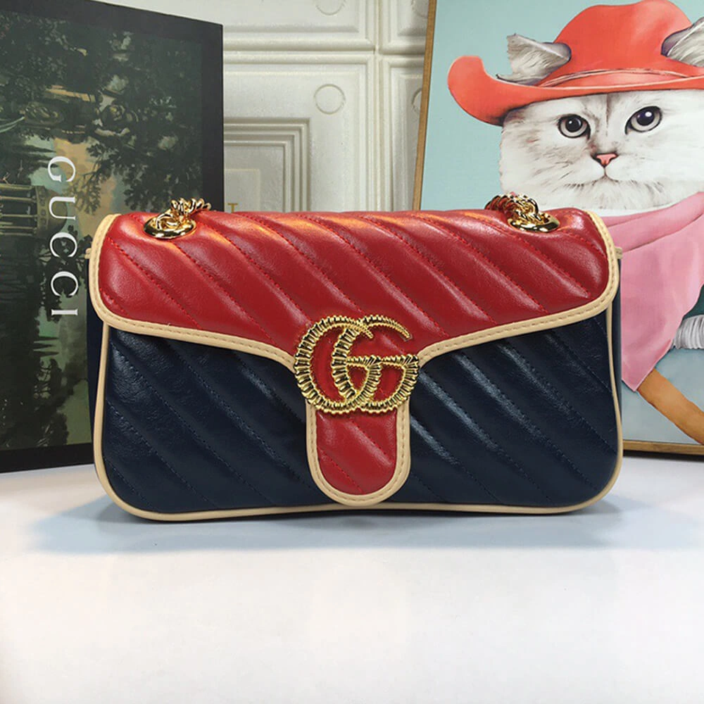 GG Marmont small matelasse shoulder bag Bright 1148