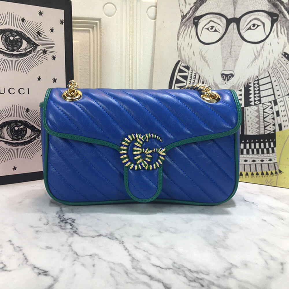HighPerformance GG Marmont small matelasse shoulder bag 1135