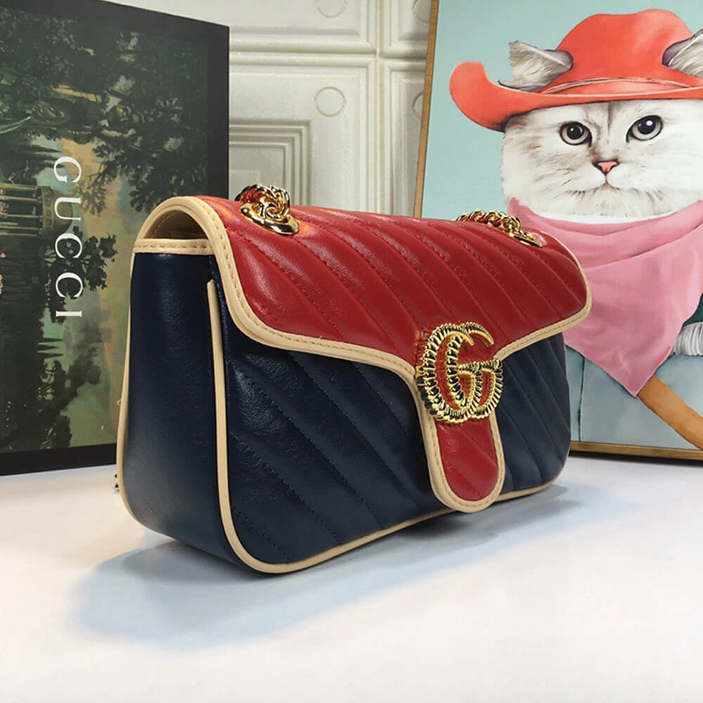 GG Marmont small matelasse shoulder bag Bright 1148
