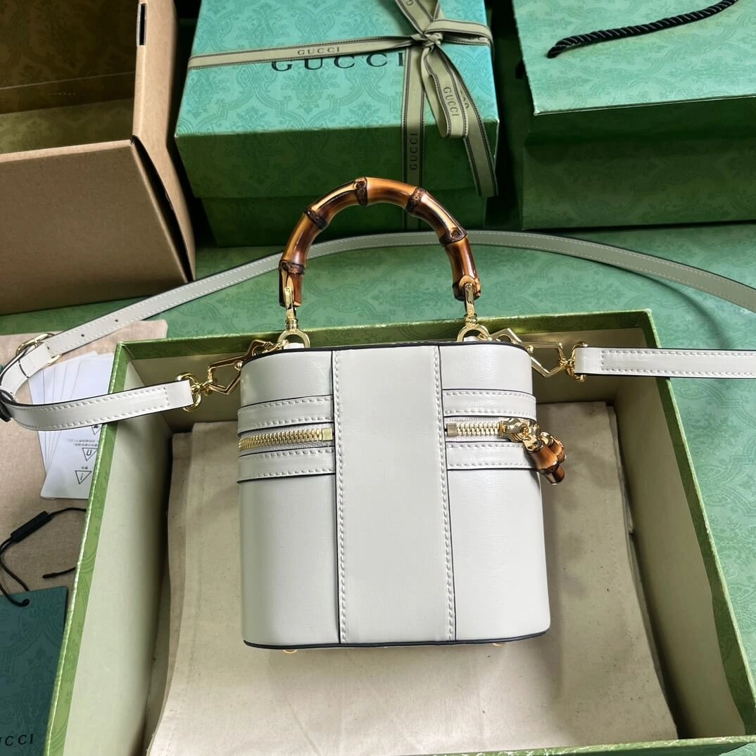 Breathable GG Mini bamboo shoulder bag 1076