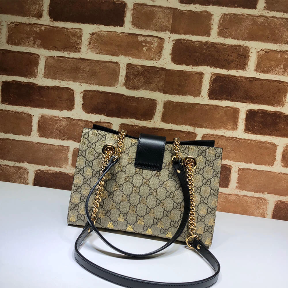Bold GG Padlock small GG bees shoulder bag 1107