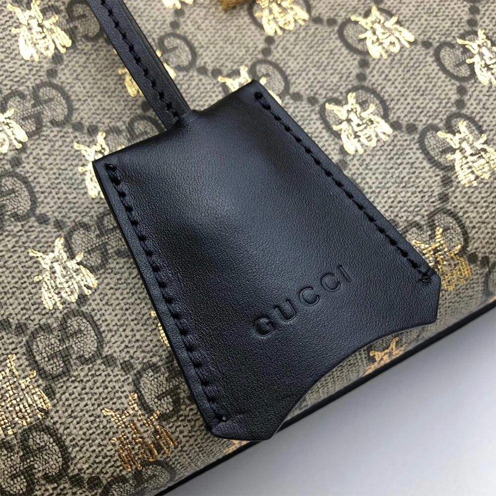 Bold GG Padlock small GG bees shoulder bag 1107