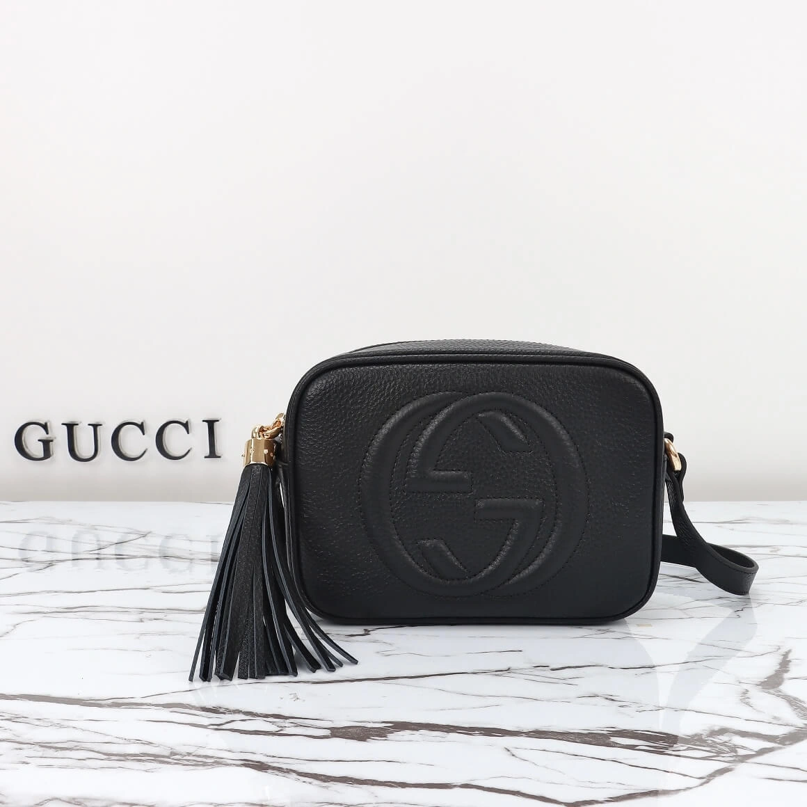 Unique GG Pebbled Calfskin Small Soho Disco Bag 1021