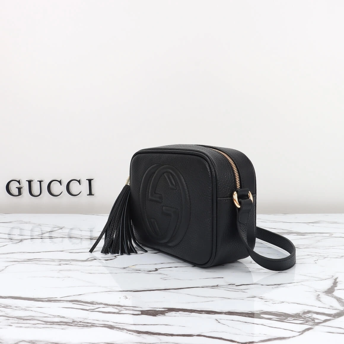 Unique GG Pebbled Calfskin Small Soho Disco Bag 1021