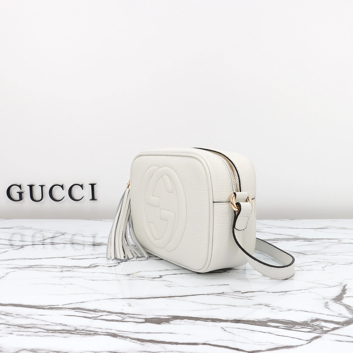 GG Pebbled Calfskin Small Soho Disco Bag ZipUp 1023