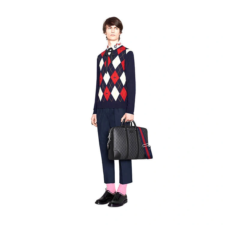 FlexibleFit Gucci GG Black Briefcase 1202