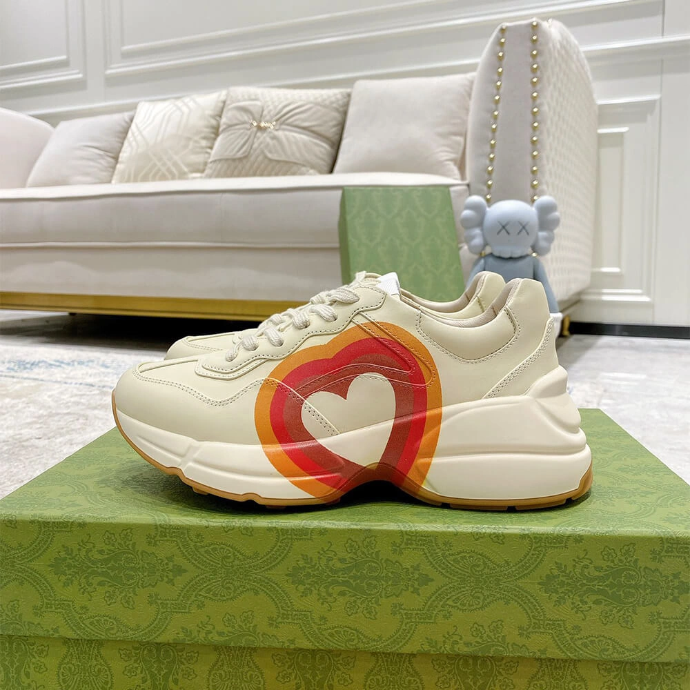 Gucci Heart Chunky Rhyton Sneaker Comfortable 3288
