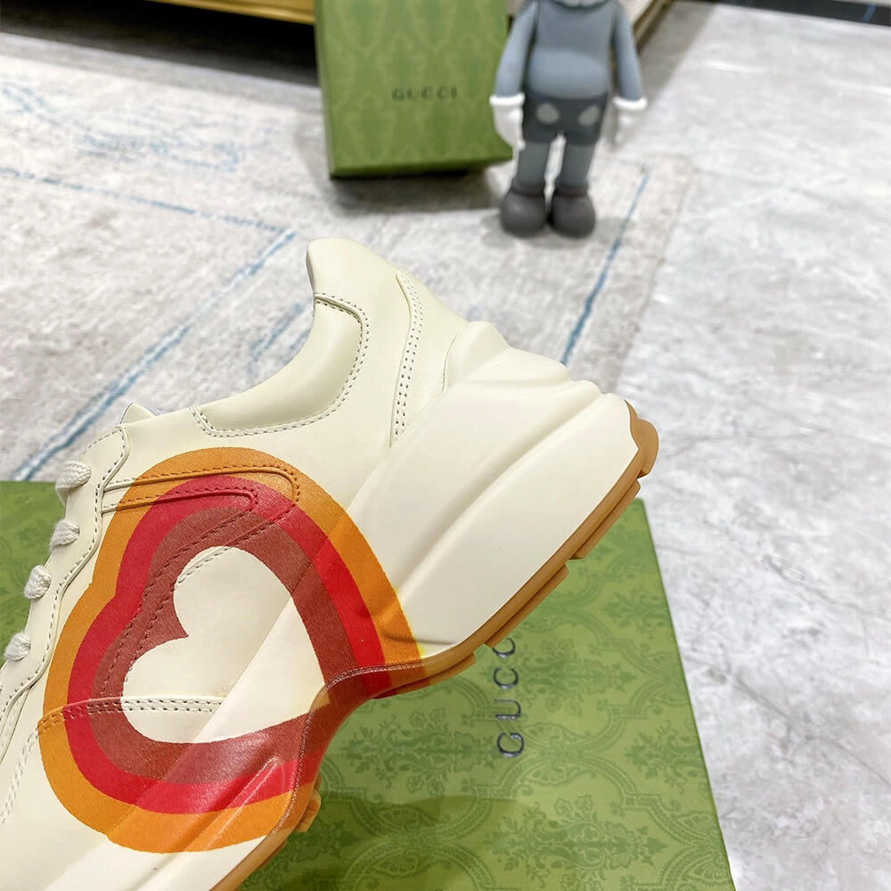 Gucci Heart Chunky Rhyton Sneaker Comfortable 3288