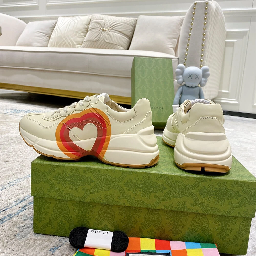 Gucci Heart Chunky Rhyton Sneaker Comfortable 3288