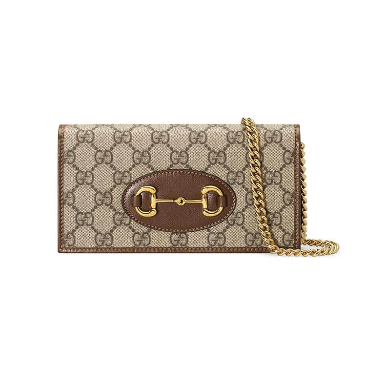 Sporty Gucci Horsebit 1955 Wallet With Chain 1233