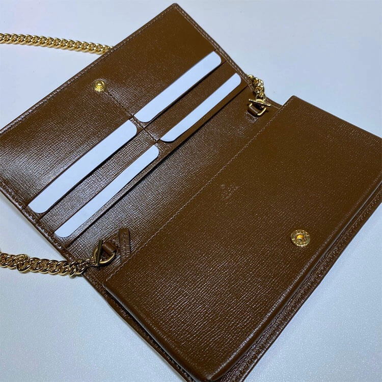 Sporty Gucci Horsebit 1955 Wallet With Chain 1233