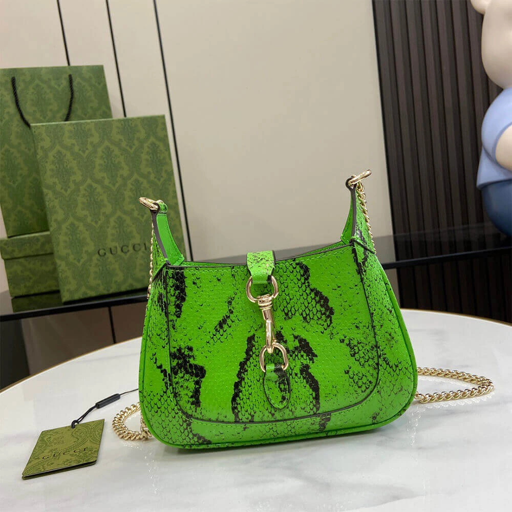 Gucci Jackie Notte python mini bag(HIGH-END GRADE) Neat 1006