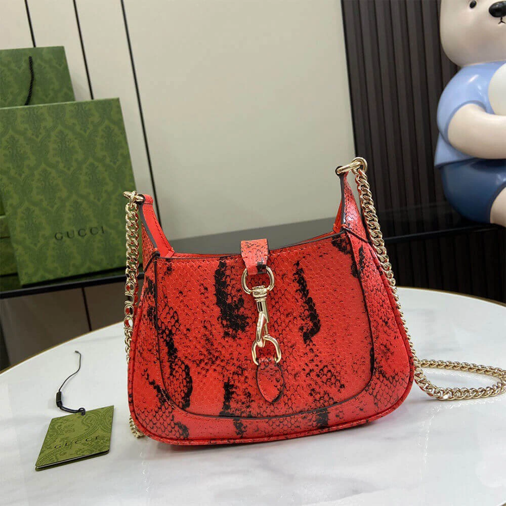 Unisex Gucci Jackie Notte python mini bag(HIGH-END GRADE) 995