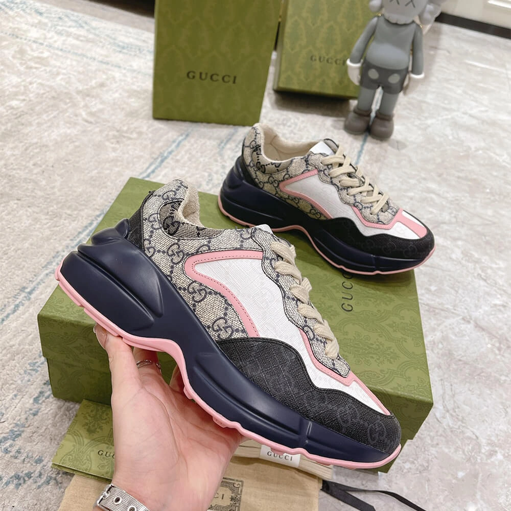 Gucci Multicolor GG Supreme Rhyton Sneaker Breathable 3270