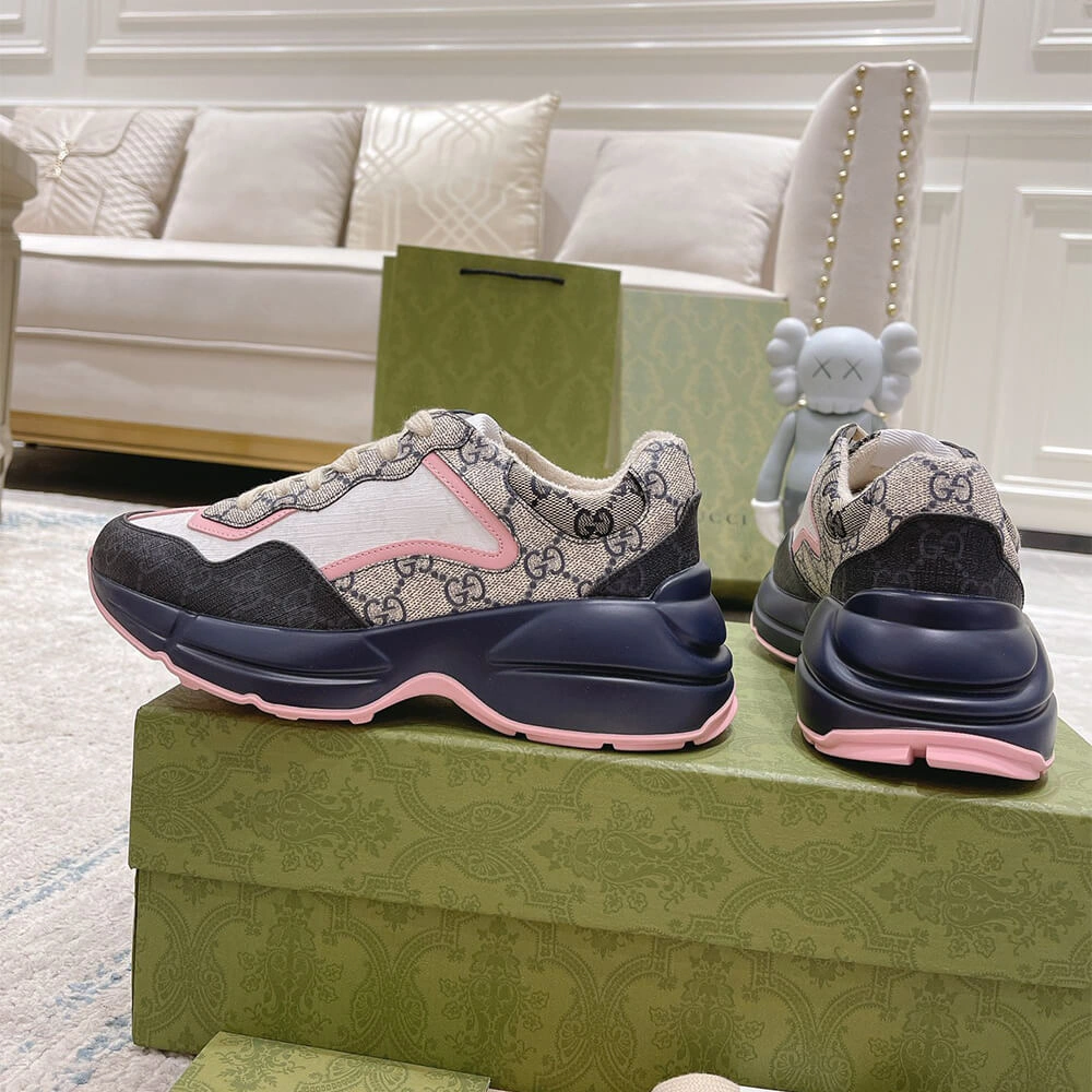 Gucci Multicolor GG Supreme Rhyton Sneaker Breathable 3270