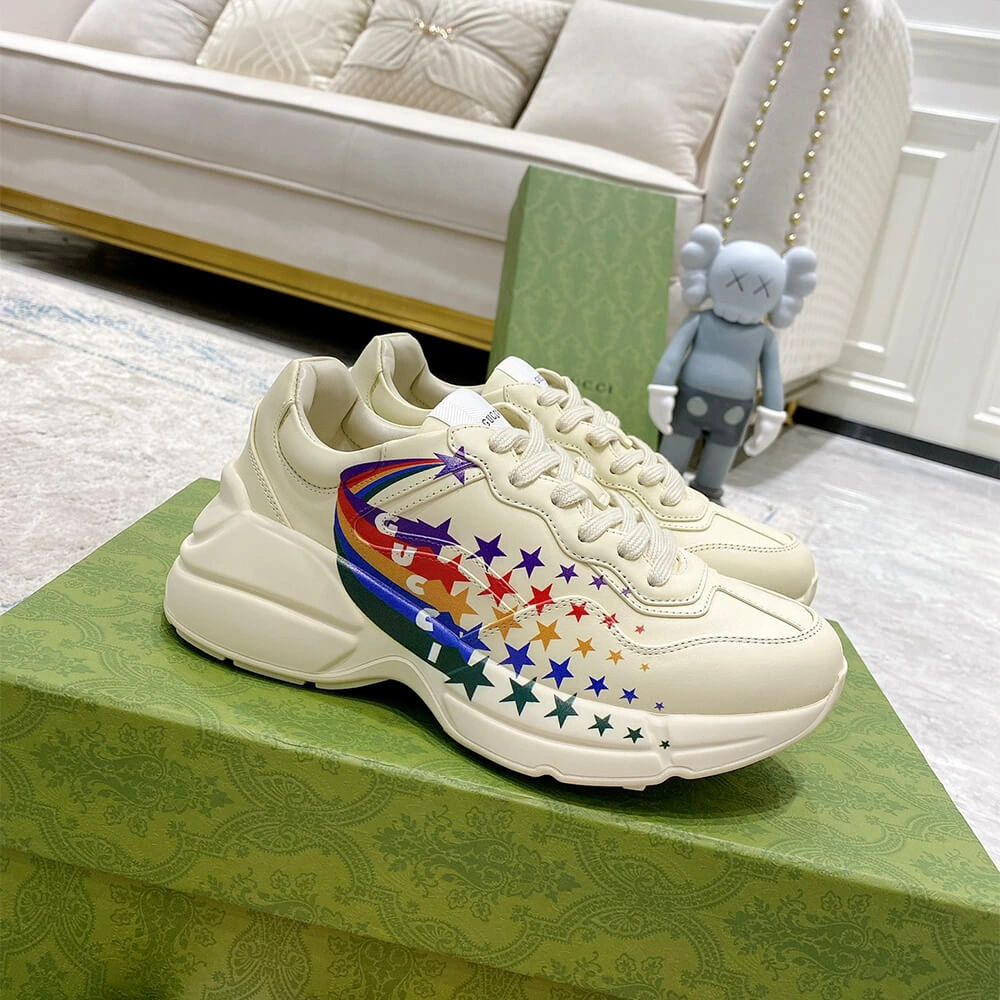 Gucci Rainbow Star Rhyton Sneaker Breathable 3269