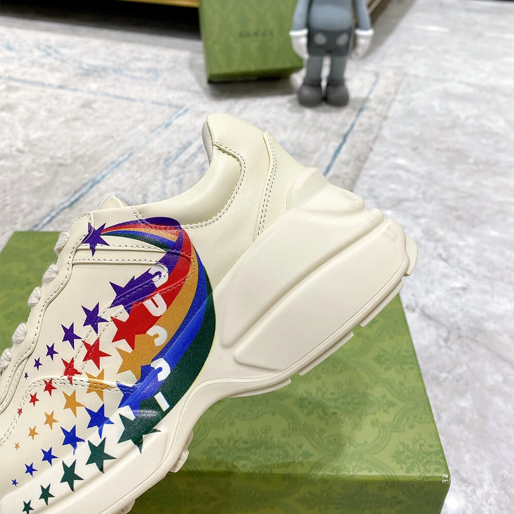 Gucci Rainbow Star Rhyton Sneaker Breathable 3269