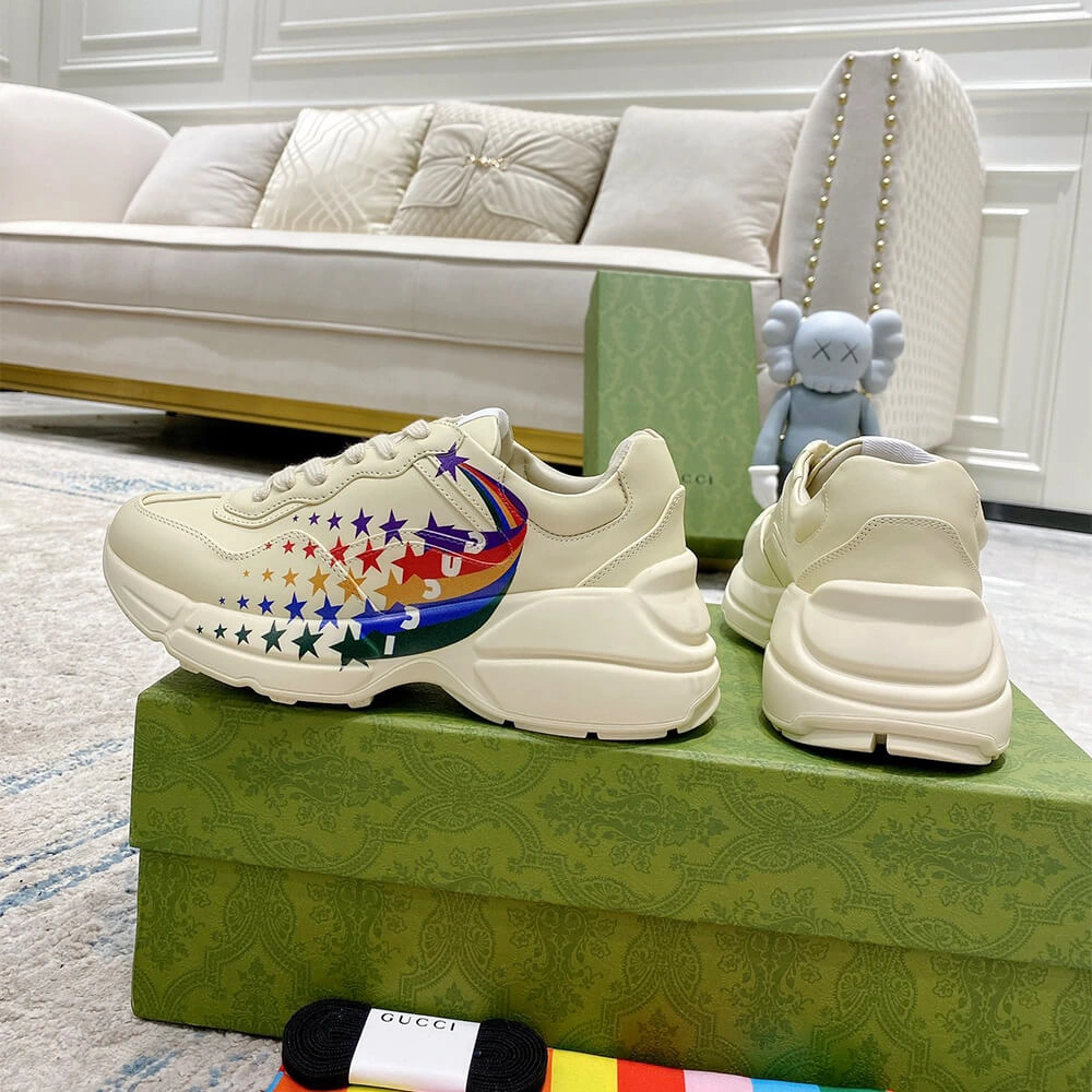 Gucci Rainbow Star Rhyton Sneaker Breathable 3269