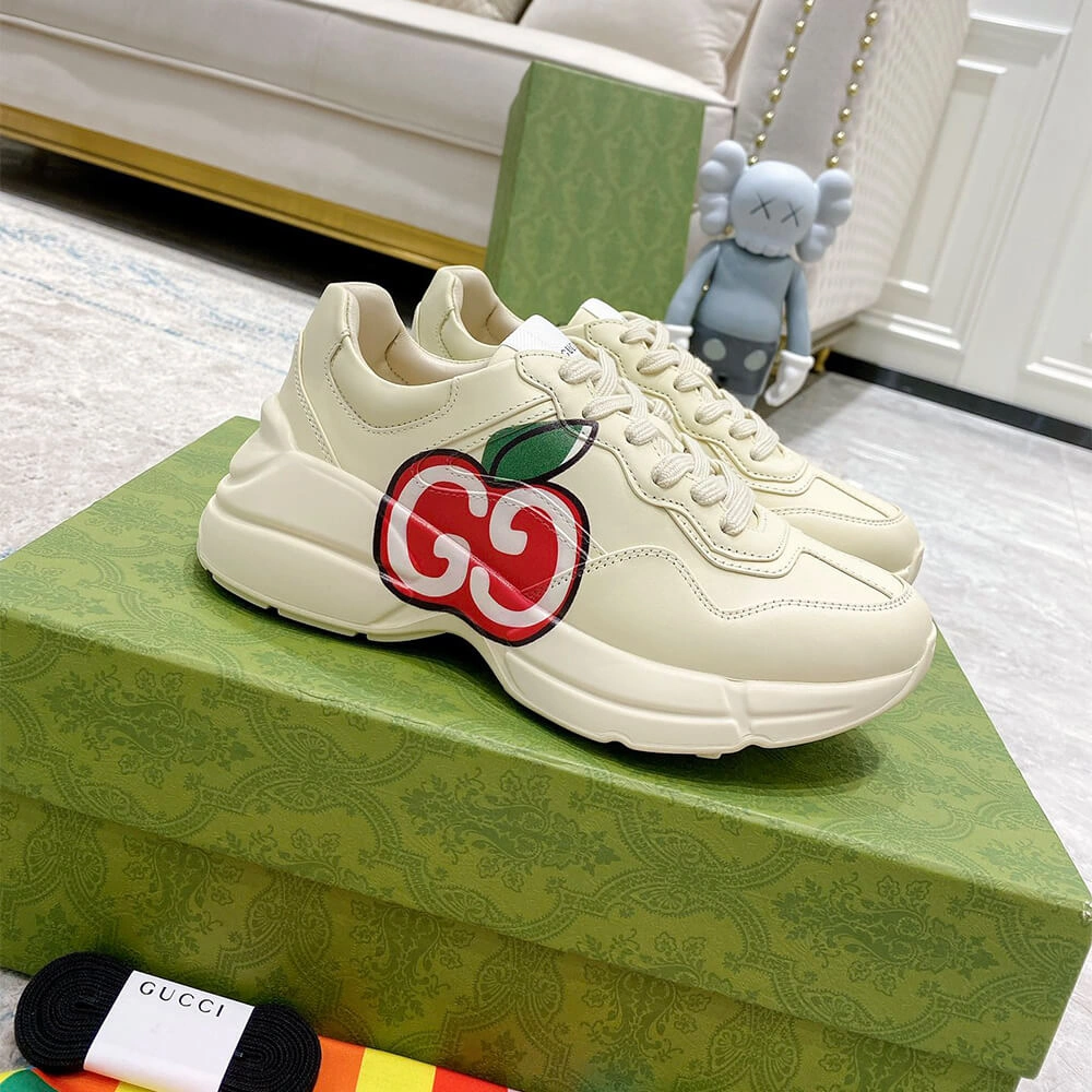 FlexibleFit Gucci Rhyton Apple-print Sneaker 3259