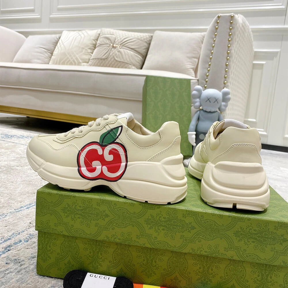 FlexibleFit Gucci Rhyton Apple-print Sneaker 3259