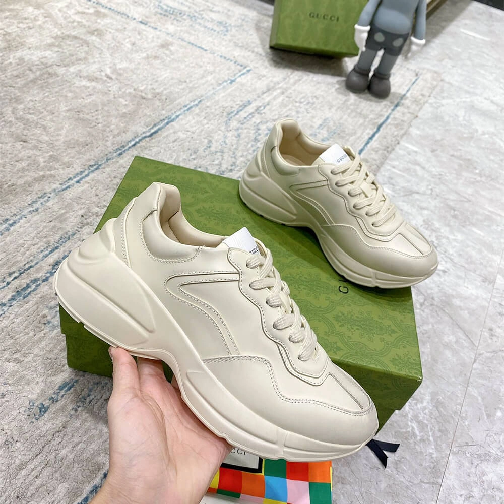 Gucci Rhyton Leather Sneakers Fashionable 3267