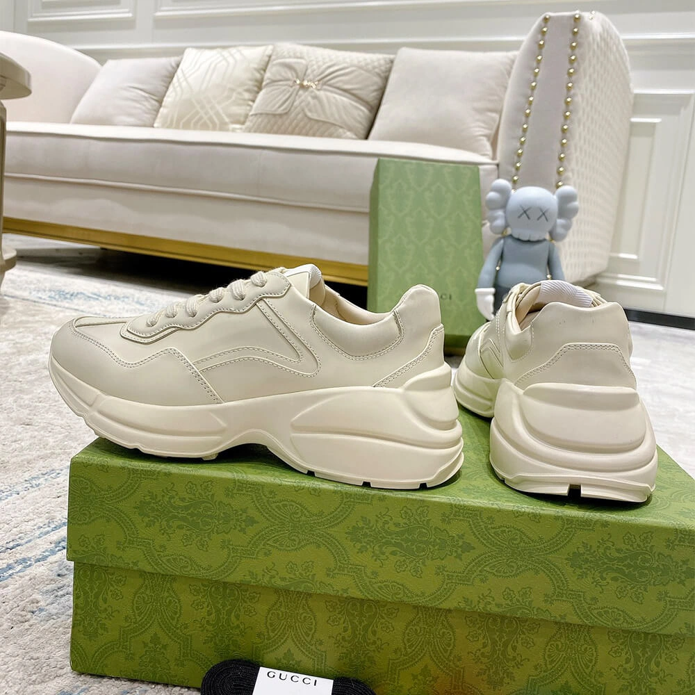 Gucci Rhyton Leather Sneakers Fashionable 3267
