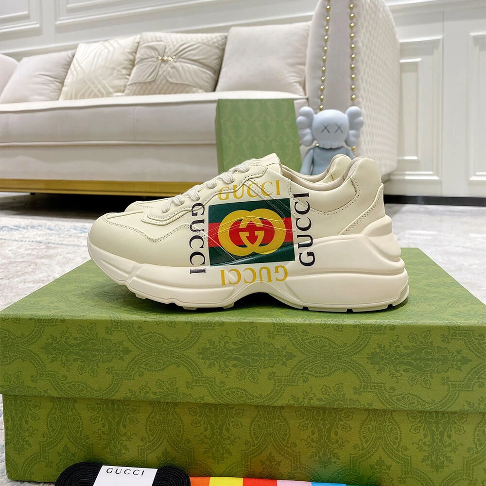 Gucci Rhyton Sneaker with Box Logo Timeless 3297