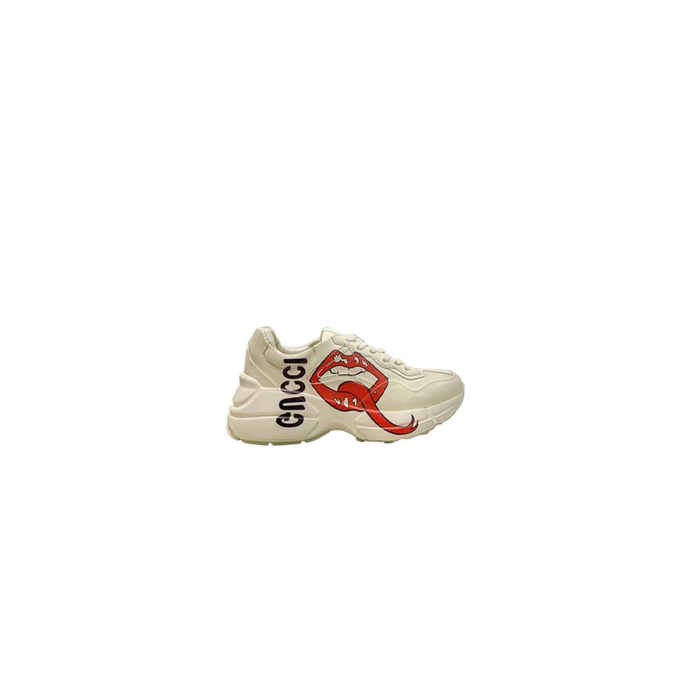 Comfortable Gucci Rhyton sneaker with mouth print 3271