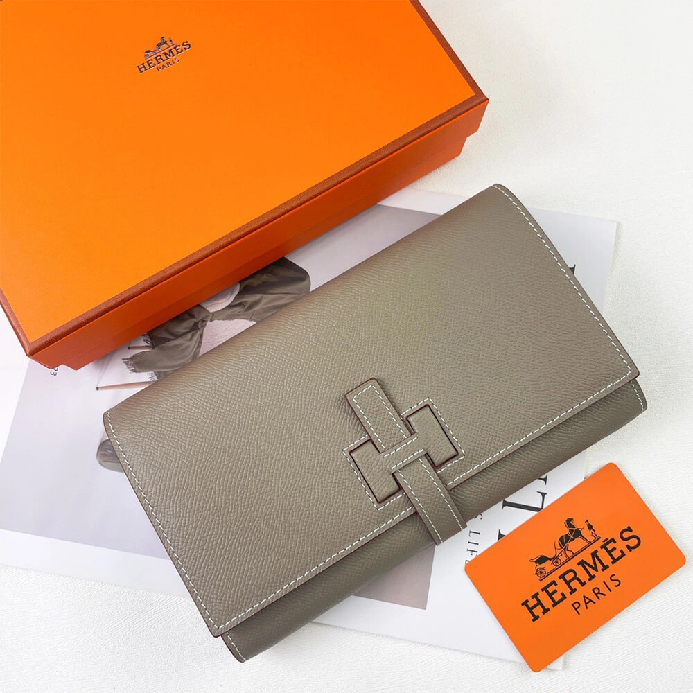 HERMES New H Passant Toutenmain wallet(HIGH-END GRADE) Sustainable 1963