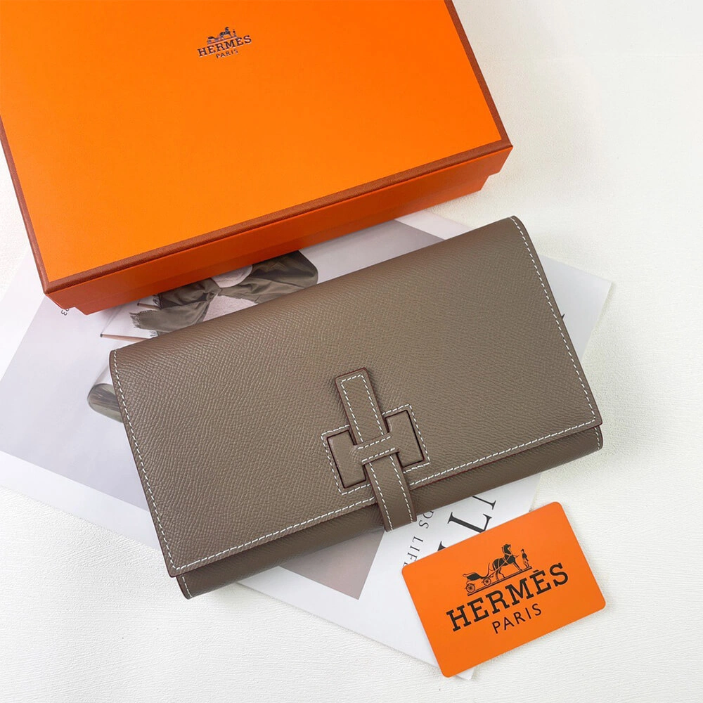WaterResistant HERMES New H Passant Toutenmain wallet(HIGH-END GRADE) 1988