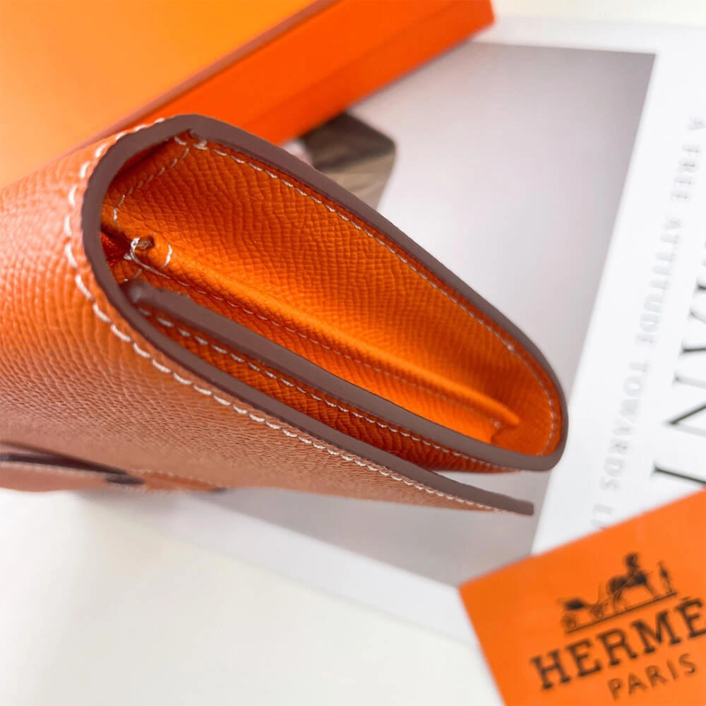 Compact HERMES New H Passant Toutenmain wallet(HIGH-END GRADE) 2003