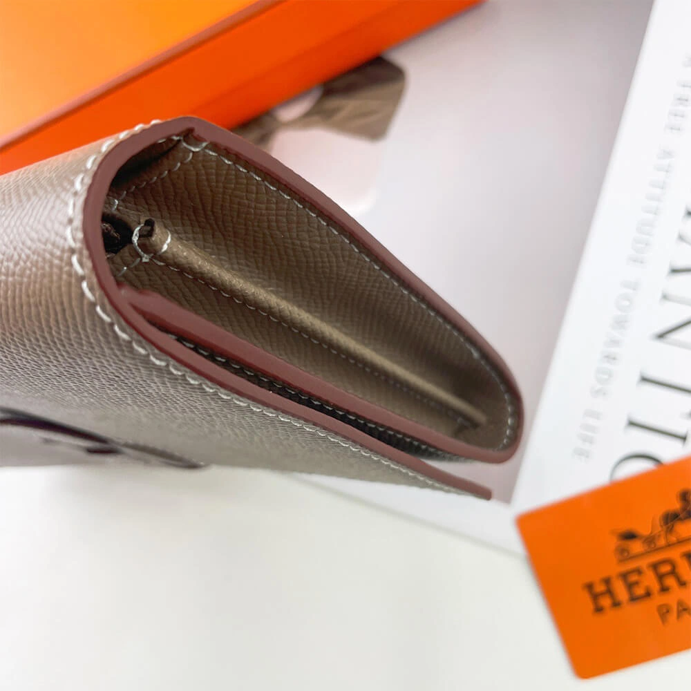 WaterResistant HERMES New H Passant Toutenmain wallet(HIGH-END GRADE) 1988