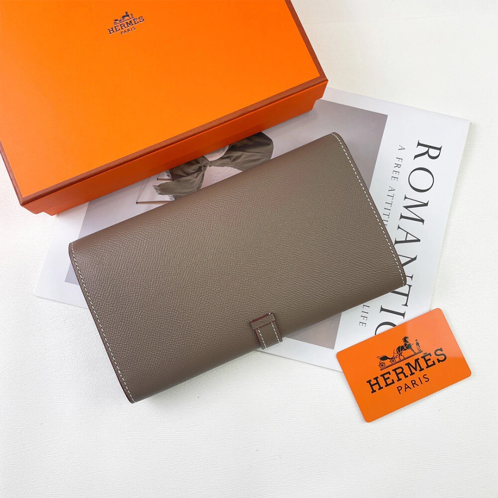 WaterResistant HERMES New H Passant Toutenmain wallet(HIGH-END GRADE) 1988
