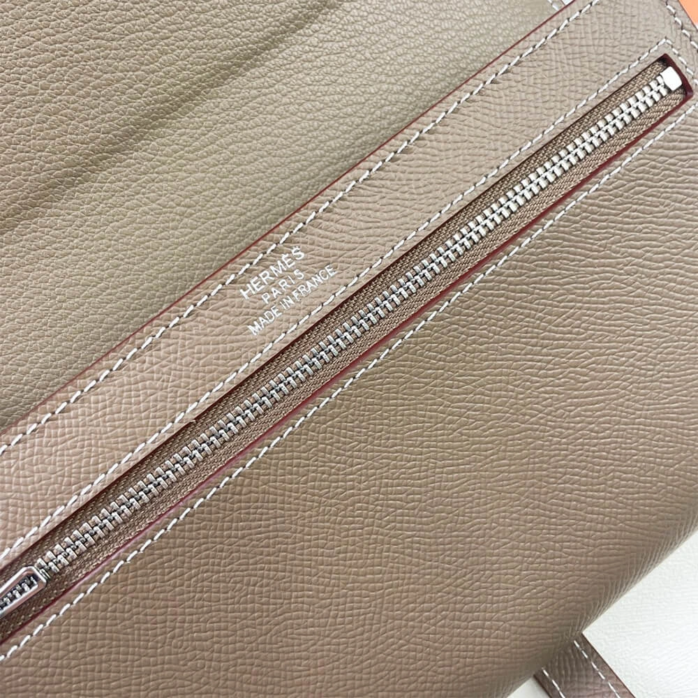 WaterResistant HERMES New H Passant Toutenmain wallet(HIGH-END GRADE) 1988